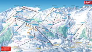 Winterurlaub in Flims, Skifahren in der Weissen Arena